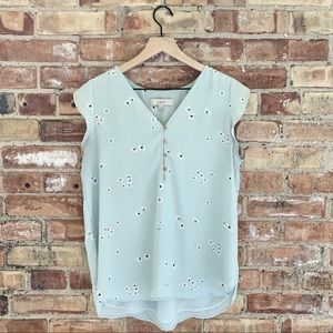 LOFT Floral Short Sleeve Blouse